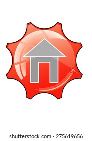 home red icon on white background