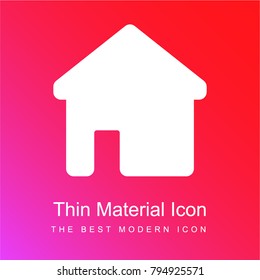 Home red and pink gradient material white icon minimal design