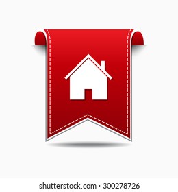 Home Red Vector Icon Design