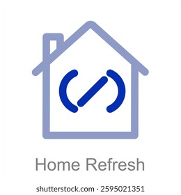 Home Refresh and house icon concept