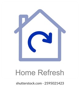 Home Refresh and house icon concept