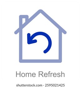 Home Refresh and house icon concept