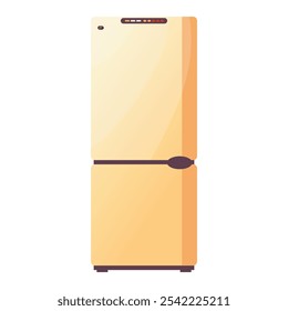 Refrigerador doméstico em design plano. Aparelho eletrônico doméstico frigorífico. Ilustração vetorial isolada.