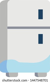 Home refrigerator icon in flat minimal style