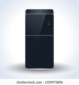Home refrigerator realistic vector icon