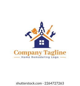 home remodeling experts logo in vector