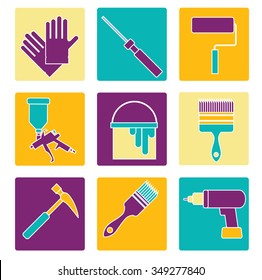 Home remodeling icon set