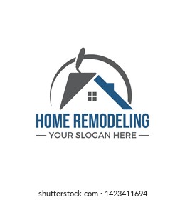 Home remodeling home renovation logo template vector