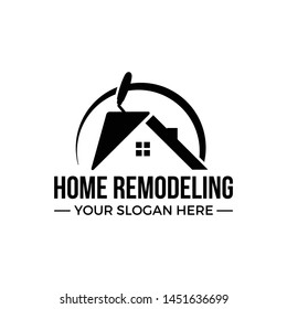 Home remodeling home renovation logo template vector