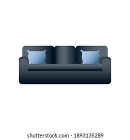 home remodeling sofa with cushions decoration renovation icon design vector illustration