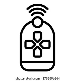 Home remote control icon. Outline home remote control vector icon for web design isolated on white background
