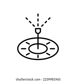 Home renewable energy line icon