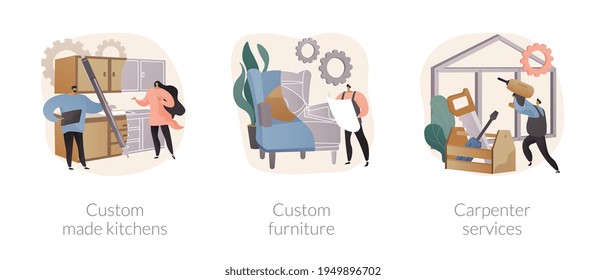 Home renovation abstract concept vector illustrations.