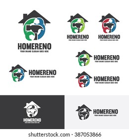 Home renovation icon, home repair business identity