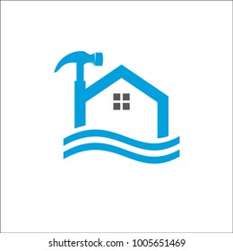 home renovation logo abstract vector