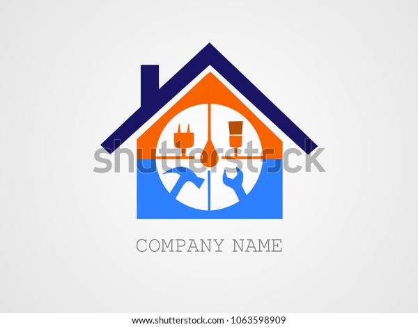 Home Renovation Logo Design Stock Vector Royalty Free