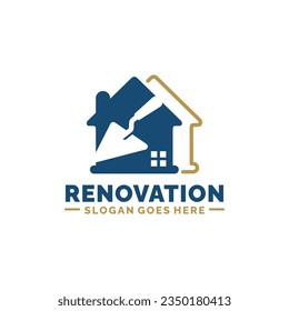 Home renovation logo design vector illustration