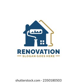 Home renovation logo design vector illustration