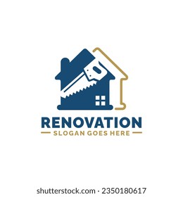 Home renovation logo design vector illustration