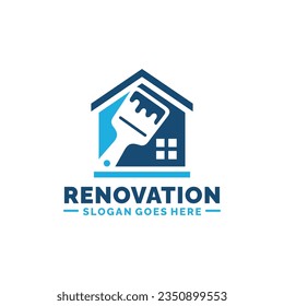 Home renovation logo design vector illustration