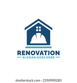 Ilustración vectorial del diseño del logotipo de renovación del hogar