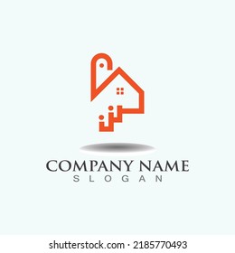 Home Renovation of painting logo design inspiration 
