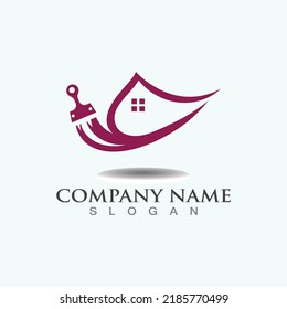 Home Renovation of painting logo design inspiration 