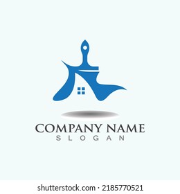 Home Renovation of painting logo design inspiration 