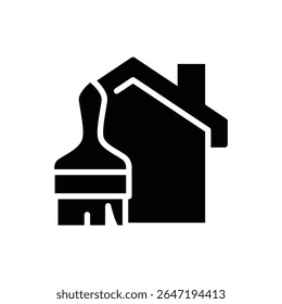 home renovation service solid icon symbol vector design good for web or mobile app