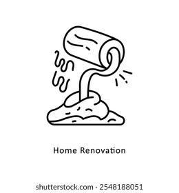  Início Renovation Vetor Contorno ícone de estilo ilustração. Arquivo EPS 10