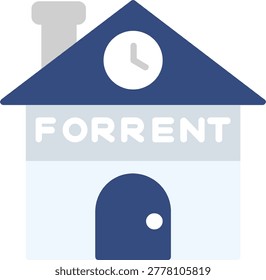 Home For Rent Flat Vector Icon Design