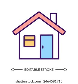 Home rent RGB color icon. Homeowner. Property purchase. Real estate agency service. House insurance. Property safety. Isolated vector illustration. Simple filled line drawing. Editable stroke