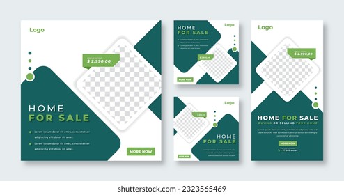 Home Rent Sale Social Media Post for Online Marketing Promotion Banner, Story and Web Internet Ads Flyer