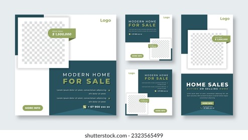 Home Rent Sale Social Media Post for Online Marketing Promotion Banner, Story and Web Internet Ads Flyer