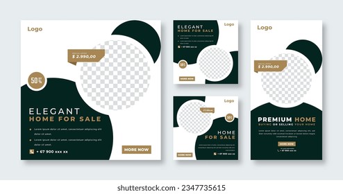 Home Rent Sale Social Media Post for Online Marketing Promotion Banner, Story and Web Internet Ads Flyer