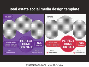 Home rent and sale social media advertising posts digital marketing vector sets. Unique geometric modern square template social media layouts poster and promo social media banners design.
