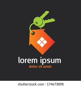 home rent, home search, home with key logo template