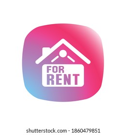 Home for Rent Sign - App Icon Button