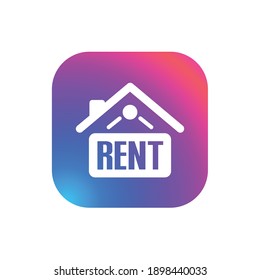 Home Rent Sign - App Icon Button