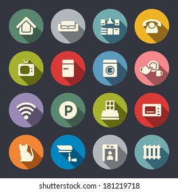 Home rental services icon set