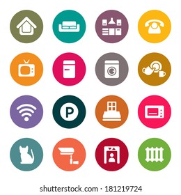 Home rental services icon set