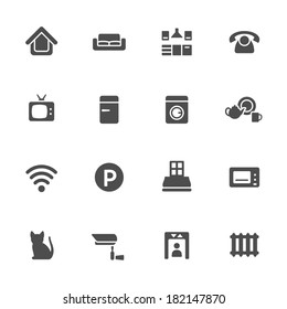 Home Rental Services Icon Set