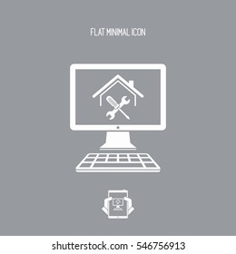 Home repair assistance service - Vector icon for computer website or application