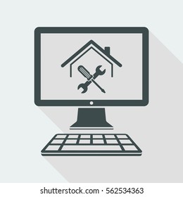 Home repair assistance service - Vector icon for computer website or application