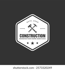 home repair  and building concept logo Illustration vector graphic of renovation  design template