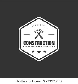 home repair  and building concept logo Illustration vector graphic of renovation  design template