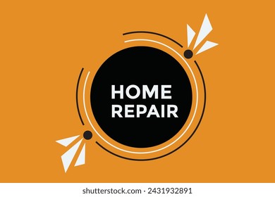 Startseite Reparatur Button Web-Banner-Vorlagen. Vektorgrafik 
