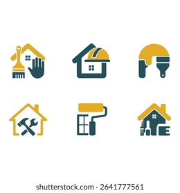 Home repair and construction icons isolated on white background