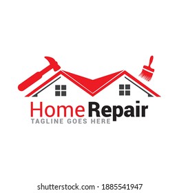 Home Repair construction logo icon vector template.