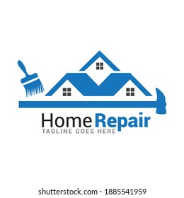 Home Repair construction logo icon vector template.
